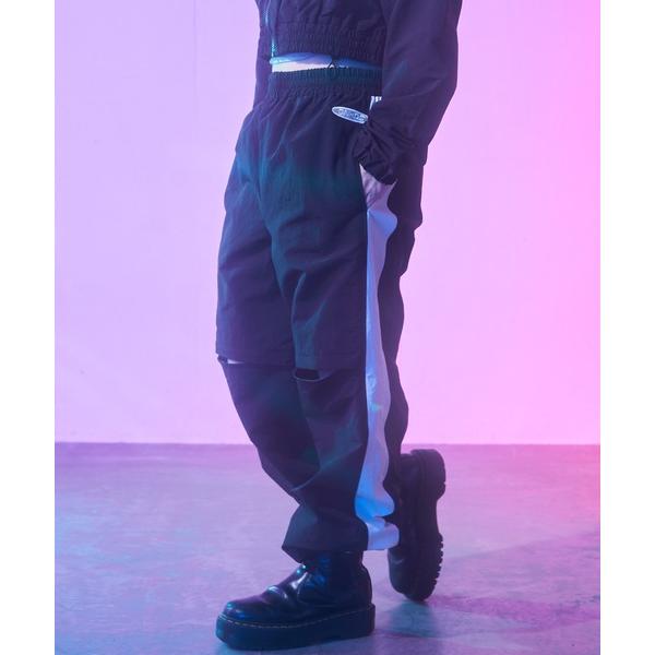 パンツ ふてこ - ナイロンジップフロントワイドパンツ　made in INTER FACTORY ...