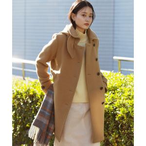 ステンカラーコート ショールカラー2WAYロングコート