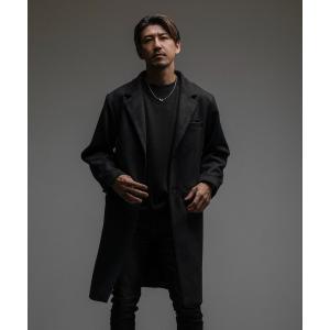 チェスターコート コート VANQUISH / ヴァンキッシュ スウェード ライク スリム チェスターコート メンズ