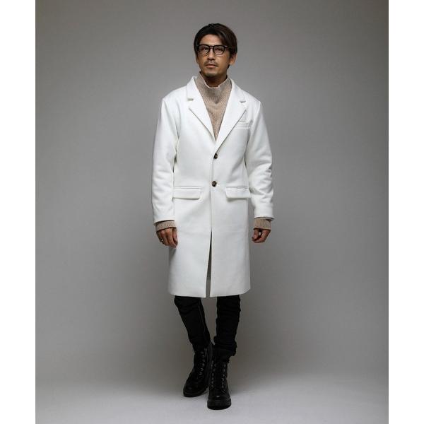 チェスターコート コート VANQUISH / ヴァンキッシュ スウェード ライク スリム チェスタ...