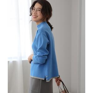 ニット アンゴラタッチボトルネックプルオーバー レディース