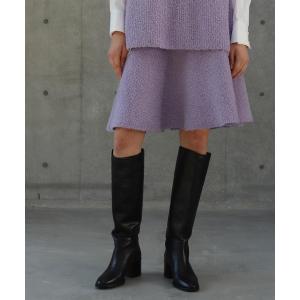レディース スカート boucle plush high waist flare skirt(ブークレハイウエストフレアスカート)｜zozo