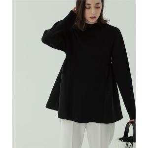 ニット ドッキングフレアシルエットニット レディース