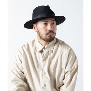 帽子 ハット ファインウール　フラットブリムBF ハット メンズ