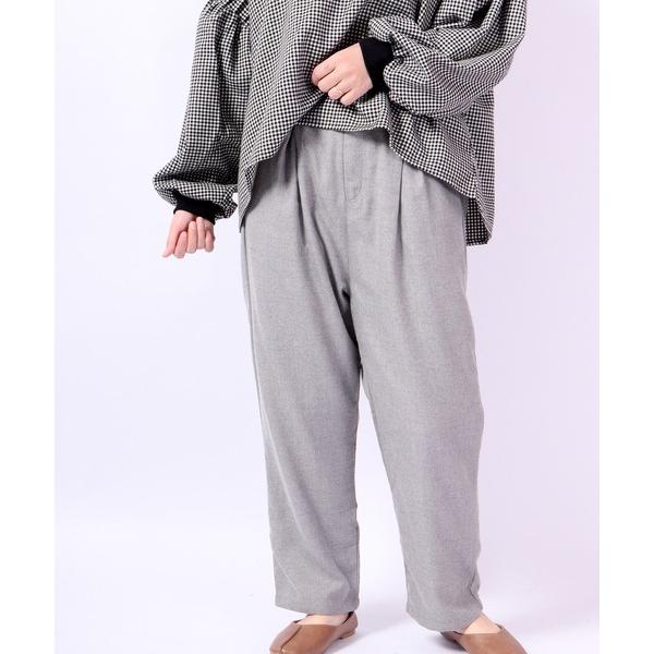 パンツ ubasoku TRトップ糸 裏付テーパードパンツ レディース