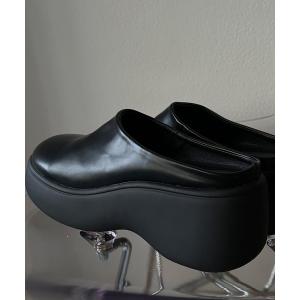 ローファー chubby flat shoes / ぽってりフォルムの厚底チャビーフラットシューズ，サボ，スリッポン レディース メンズ