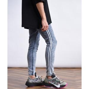 メンズ パンツ デニム ジーンズ 3-SIDE LINE CHEMICAL JOGGER PANTS/MENS｜zozo