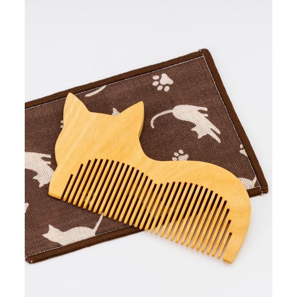 ヘアブラシ ねこねこスタイルつげくし「携帯袋付き」