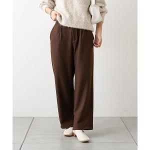 パンツ □テックウールストレートスリットパンツ