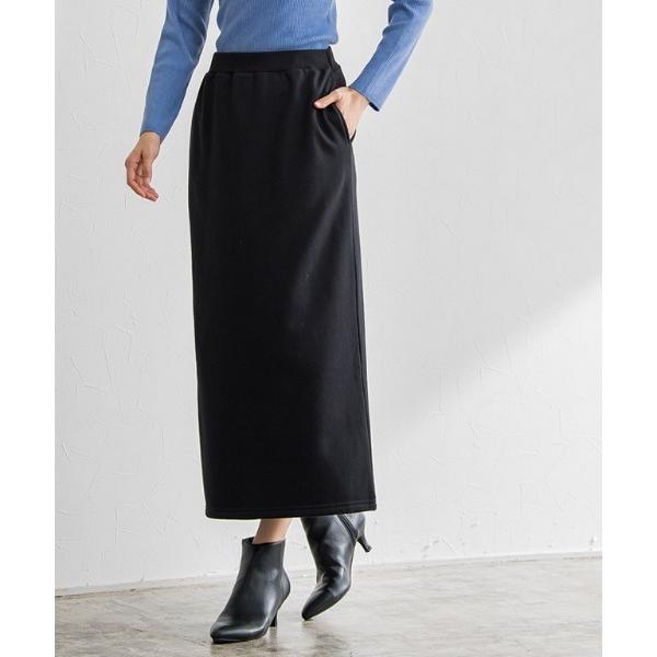 スカート 裏起毛ロングスカート