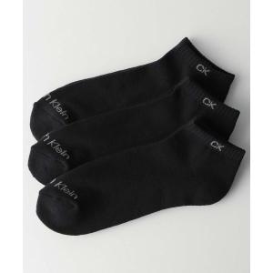 靴下 「3足セット」Calvin Klein メンズ 抗菌防臭 足底パイル スニーカーソックス 92572500 メンズ