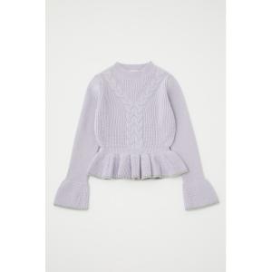ニット BICOLOR PEPLUM ニット レディース
