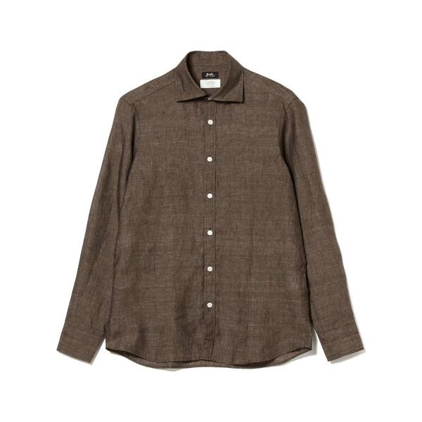 シャツ 「ビームスの百名品」リネン カッタウェイ ワイドカラーシャツ メンズ
