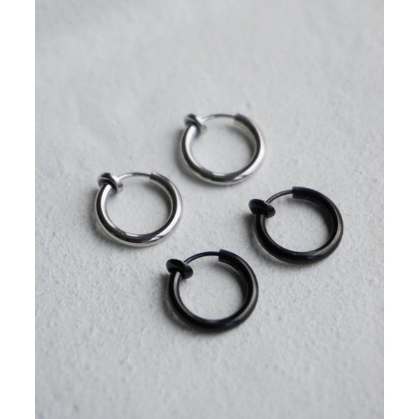 イヤリング 「 ノンホール 」スプリング フープ イヤリング レディース メンズ