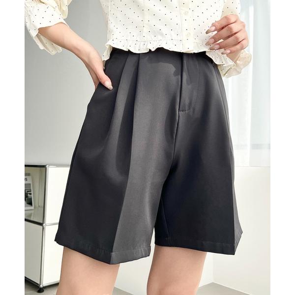 パンツ 「累計販売枚数2万枚突破！」センタープレスツータックショートパンツ レディース