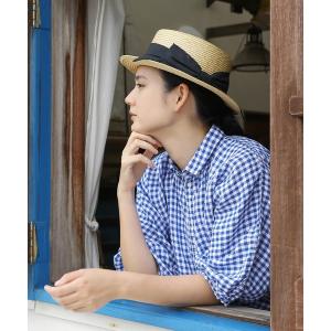 ブラウス シャツ 「Brocante / ブロカント」 フレンチリネンギンガム グランシャツ レディース