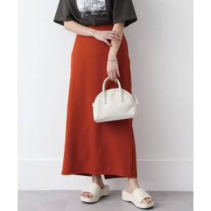 スカート ハイウエストストレートロングスカート