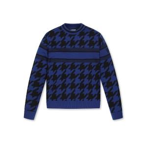 セーター ニット MENS ウィンターハウンズトゥース 防風タートルセーター メンズ