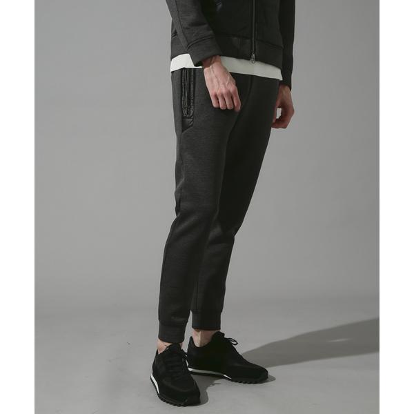 スウェットパンツ ジャージ 「NOIR/セットアップ対応」キルトレザーコンビネーションパンツ メンズ