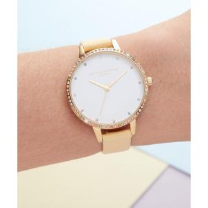 腕時計 「OLIVIA BURTON/オリビアバートン」 レインボー デミ レザーベルト 34mm 腕時計 レディース