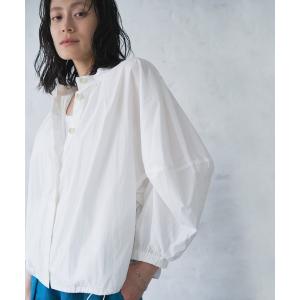ブルゾン アウター スタンドカラーランタンスリーブブルゾン -手洗い可- レディース