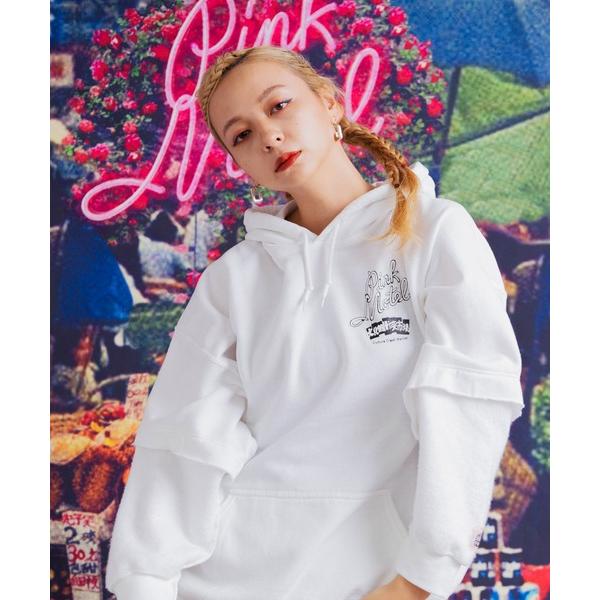 パーカー M1990 PINK MOTEL ハードＷＡＳＨリメイクパーカー レディース