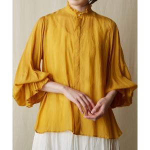 ブラウス シャツ bishop-sleeve blouse レディース