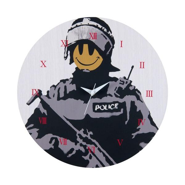時計 Sync.「BRANDALISM」WALL CLOCK ”Riot Cop 02” made ...