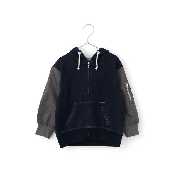 パーカー MA-1ジップアップフーディーパパサイズ メンズ