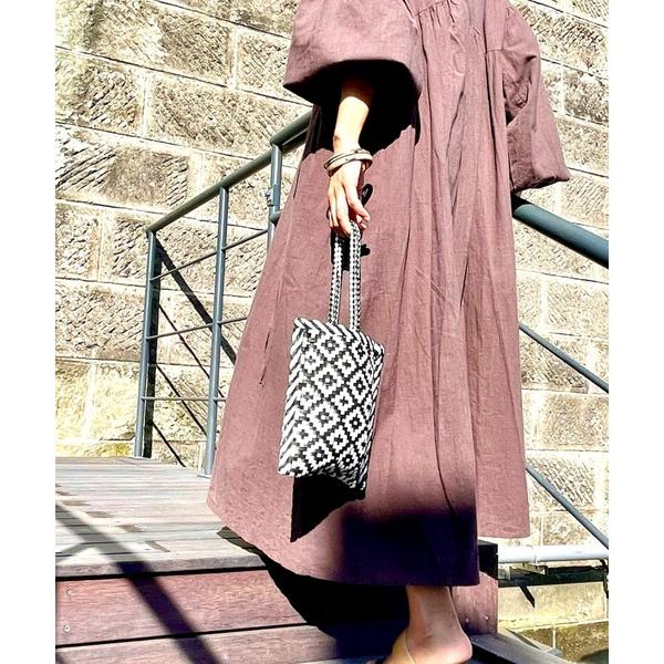 トートバッグ 「Swaraj/スワラージ」手編みゴートレザーｍｉｎｉ手提げ レディース メンズ