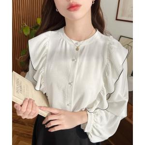 ブラウス シャツ 入園式 パール釦マルチウェイ配...の商品画像