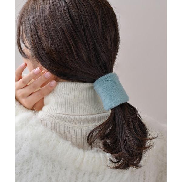 ヘアピン もこもこ フェイクファー ワイヤー 太め ヘアカフ