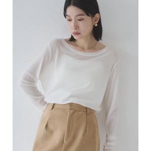tシャツ クルーネック シアートップス レディース