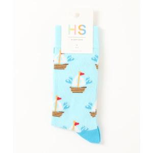 レディース 靴下 HS by Happy Socks メンズ レディース BARK BOAT （ バークボート ） クルーソックス 10221915｜zozo