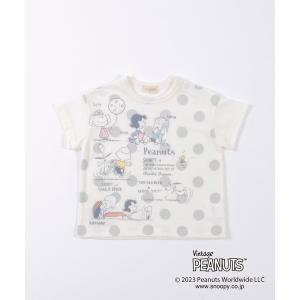 tシャツ Tシャツ キッズ PEANUTS/スヌーピーコラボ ドット柄半袖Tシャツ(80〜90)｜zozo