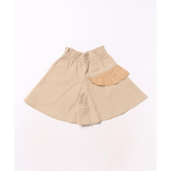ワイドパンツ ハーフパンツ パンツ 短パン ストレッチデニムキュロット(100〜150) キッズ 子...