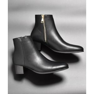 ブーツ サイドジップ ヒールブーツ / ドレスブーツ