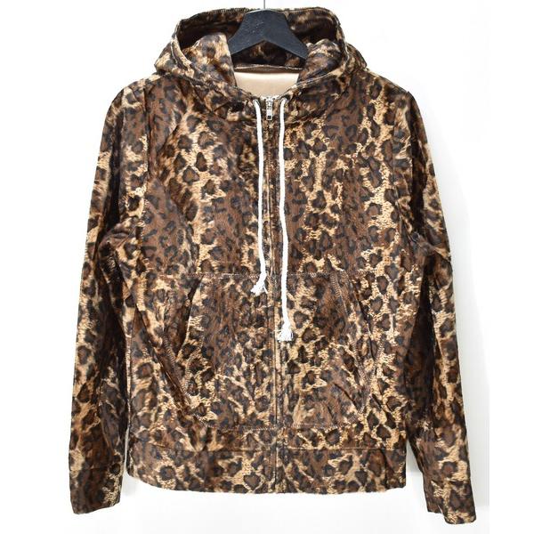 パーカー 「ヴィンテージ古着」レオパード柄 ベロア フルジップ パーカー メンズ レディース