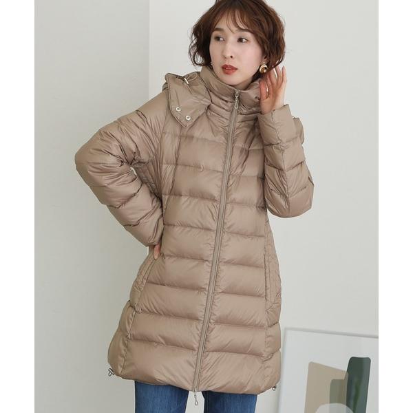 ダウンコート ダウンジャケット 取外しフード付きダウンコート レディース