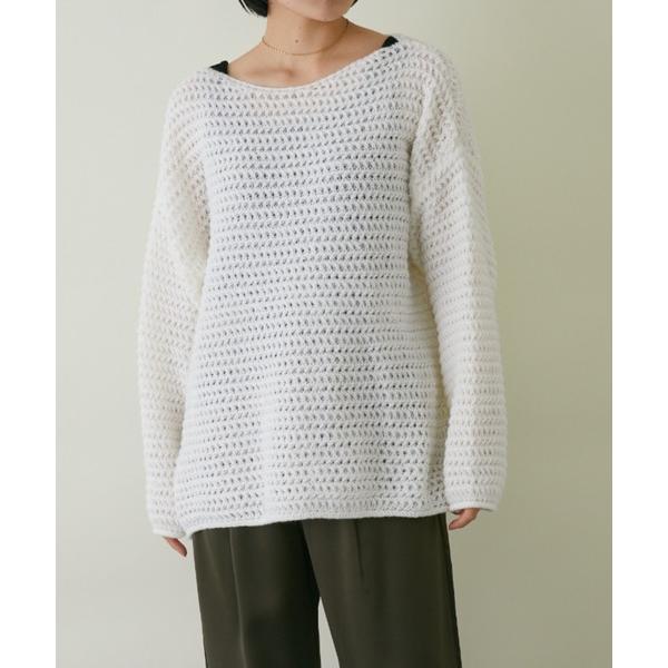 ニット セーター ローゲージルーズニット レディース