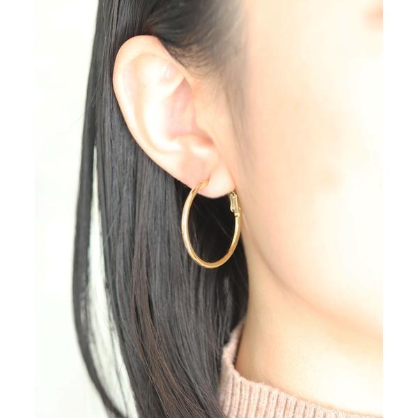 ピアス 「8size展開」金属アレルギー対応ユニセックスステンレスフープピアス レディース