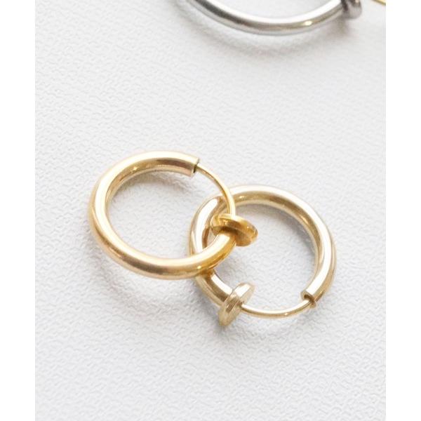 イヤリング 「7size展開」金属アレルギー対応 ステンレスシンプルフープイヤリング レディース