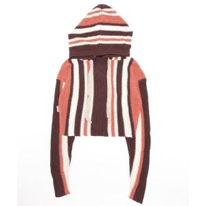 ニット セーター Stripe Knit Hoodie レディース メンズ
