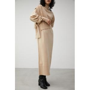 ワンピース CABLE VEST SET KNIT ONEPIECE/ケーブルベストセットニットワンピース