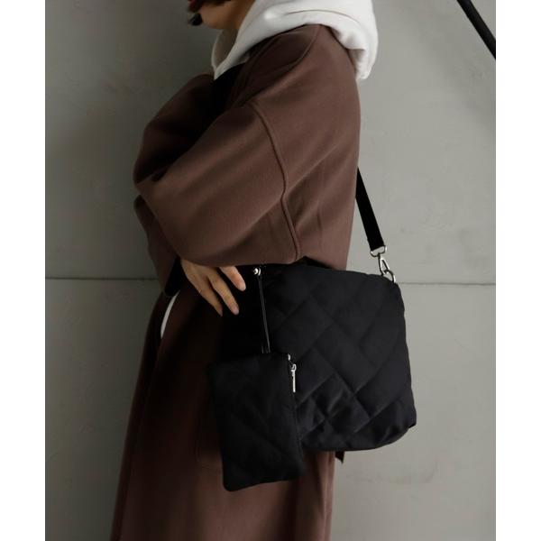 ショルダーバッグ バッグ ポーチ付きキルティングナイロンショルダー レディース メンズ