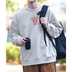 スウェット メンズ カレッジ刺繍スウェット