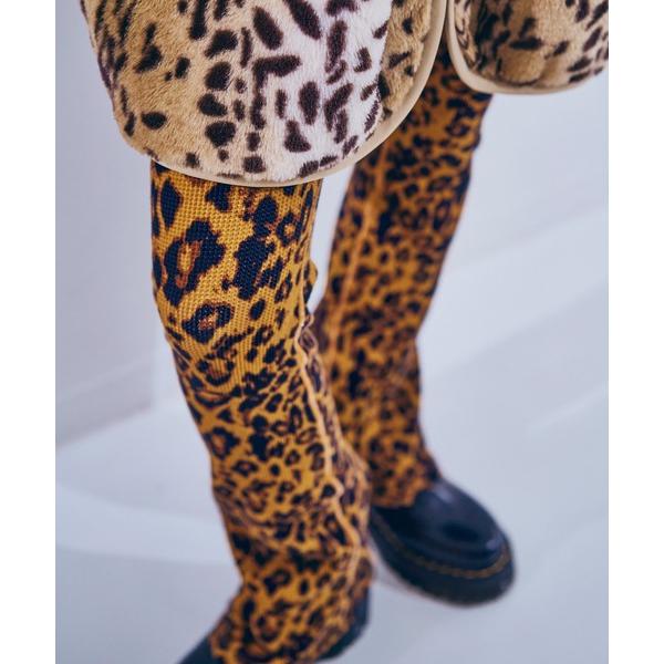 パンツ R4043 ストレッチワッフルフレアパンツ レディース