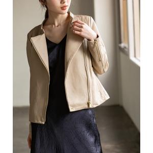 ジャケット ライダースジャケット 《追加6》ソフトラムレザーライダースブルゾン