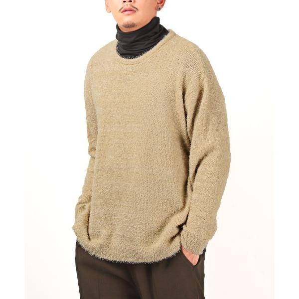 セーター ニット クルーネックシャギーニット メンズ レディース
