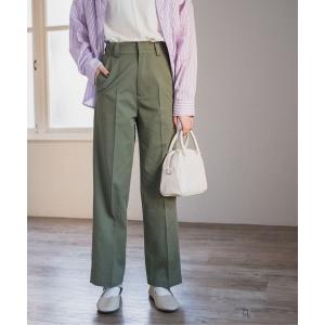 パンツ チノパン ハイウエストセンタープレスワークパンツ